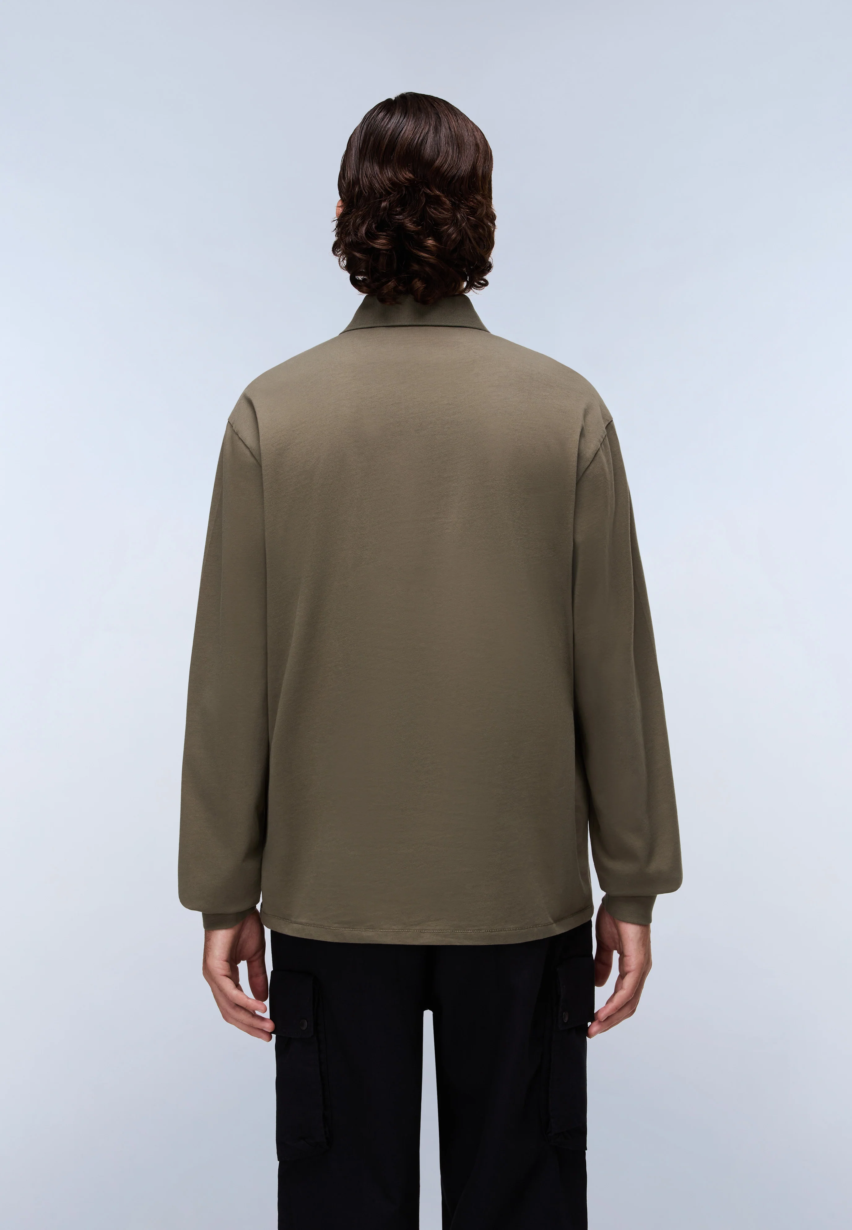 Badge Jersey Long Sleeve Polo Shirt - Image 4